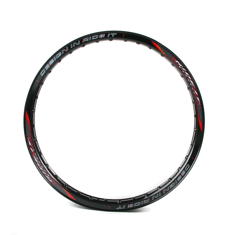 ARO DE LLANTA ALUMINIO 1.85X21 C/STICKER NEGRA P/300/350X21