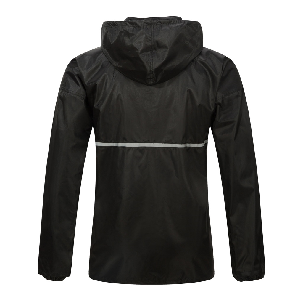TRAJE DE LLUVIA C/CAPUCHA BANDA REFLECTIVA C/BOLSO TALLE L