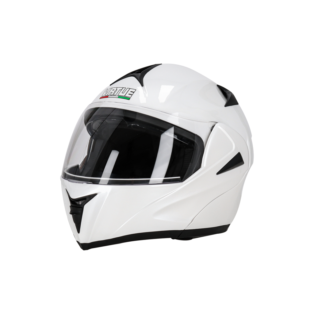 CASCO REBATIBLE VIRTUE LISO BLANCO L