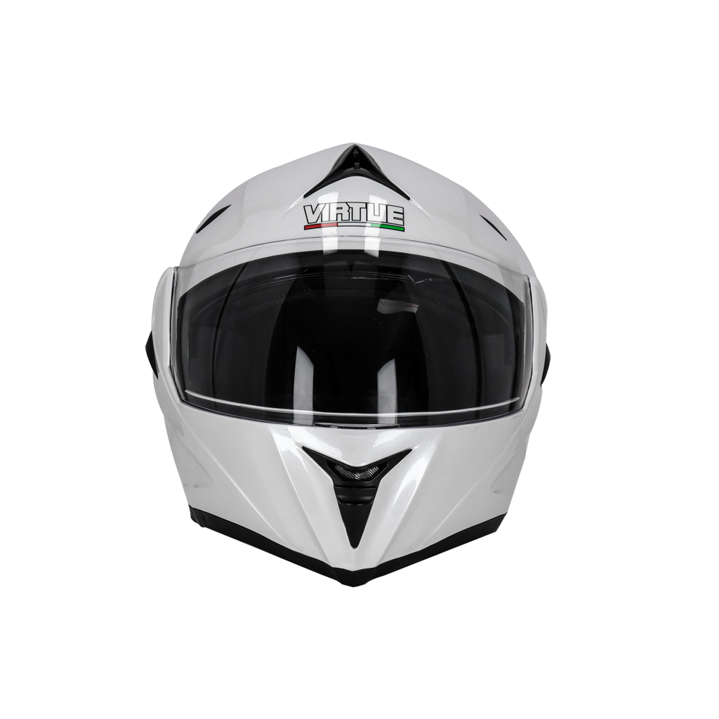 CASCO REBATIBLE VIRTUE LISO BLANCO L