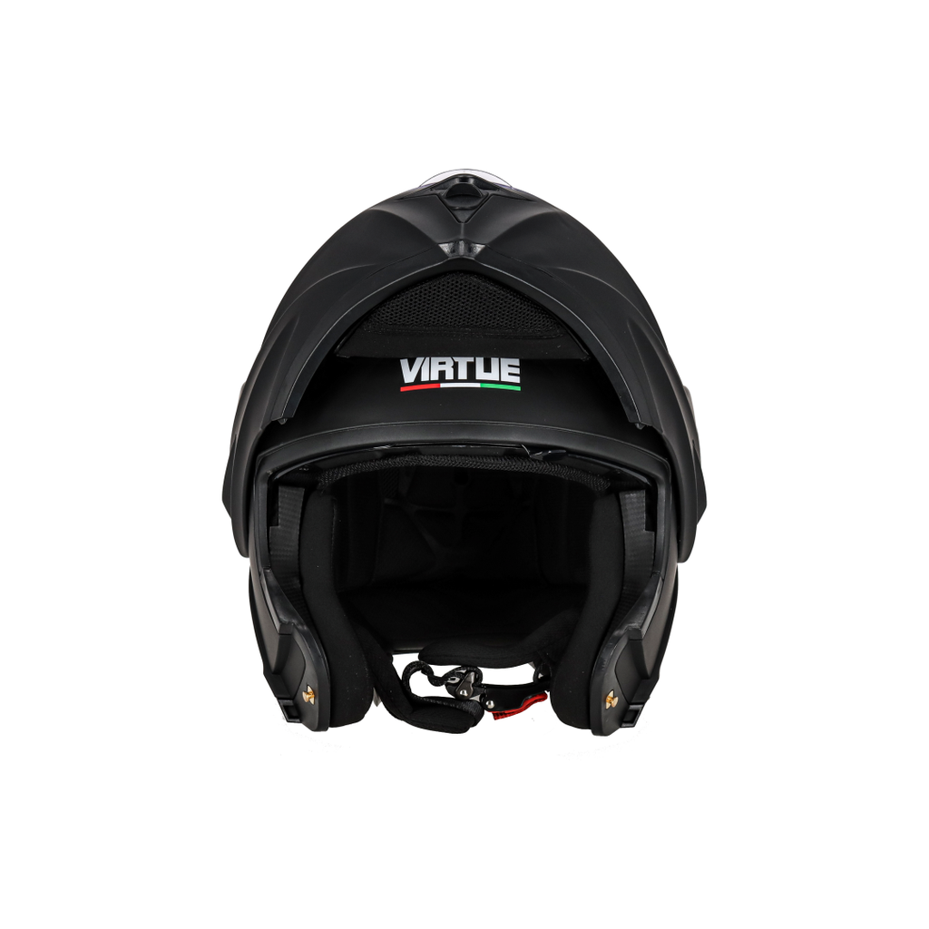 CASCO REBATIBLE VIRTUE LISO NEGRO L