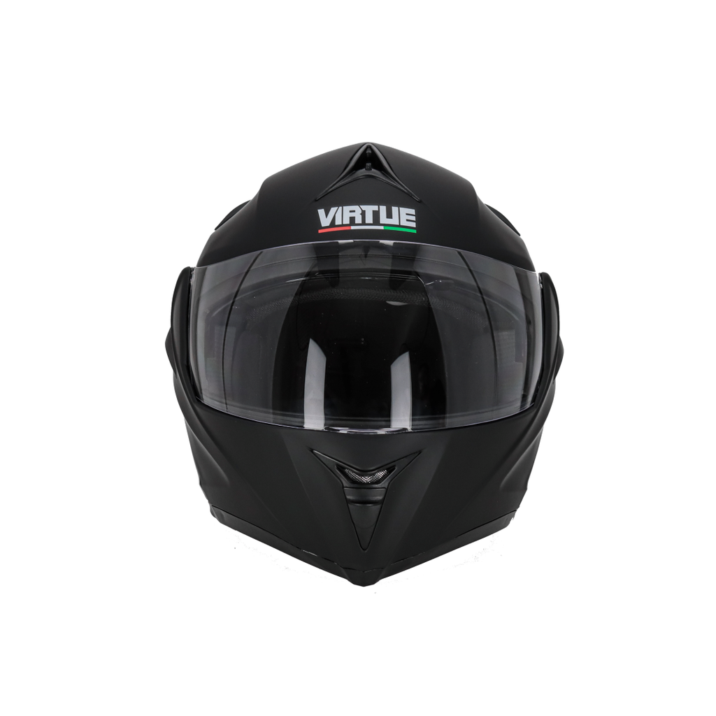CASCO REBATIBLE VIRTUE LISO NEGRO L