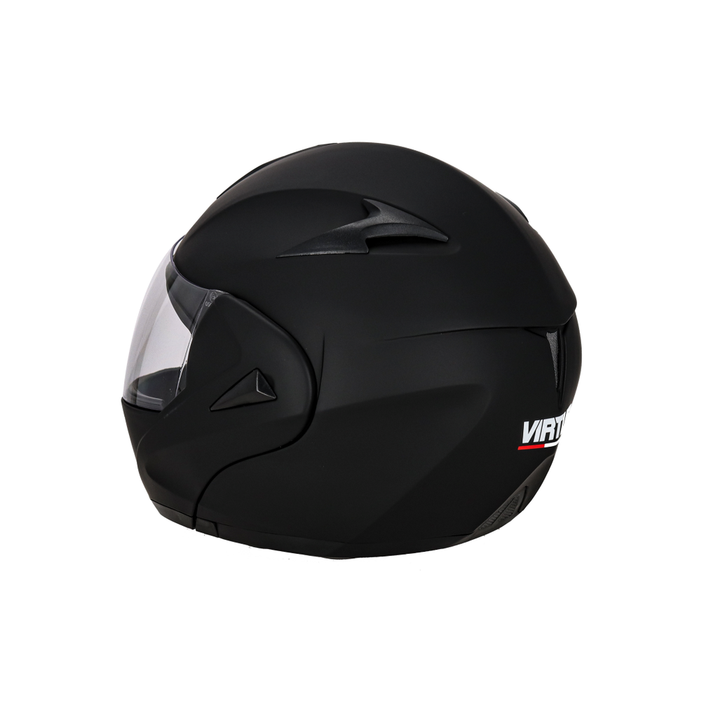 CASCO REBATIBLE VIRTUE LISO NEGRO L