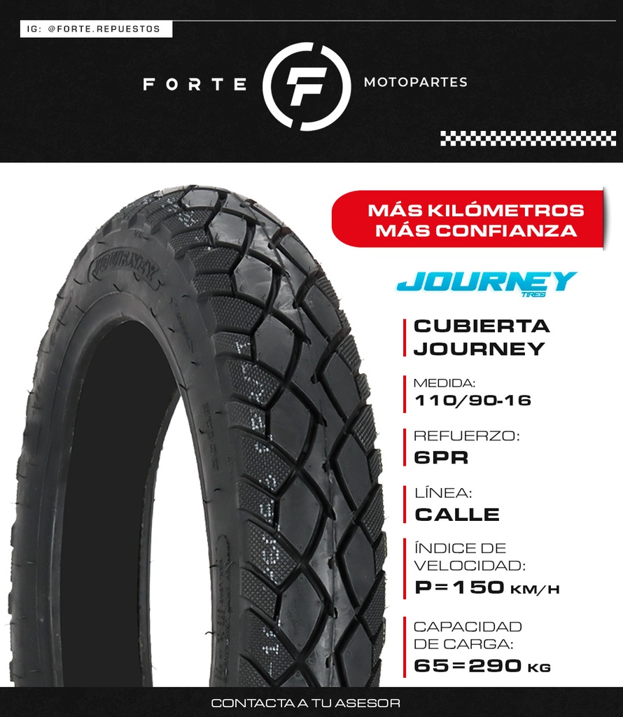 CUBIERTA JOURNEY 110/90-16