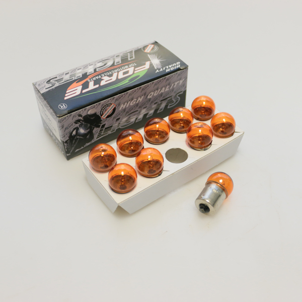 LAMPARA POSICION GIRO 12V 5W BA15S AMBAR 1P