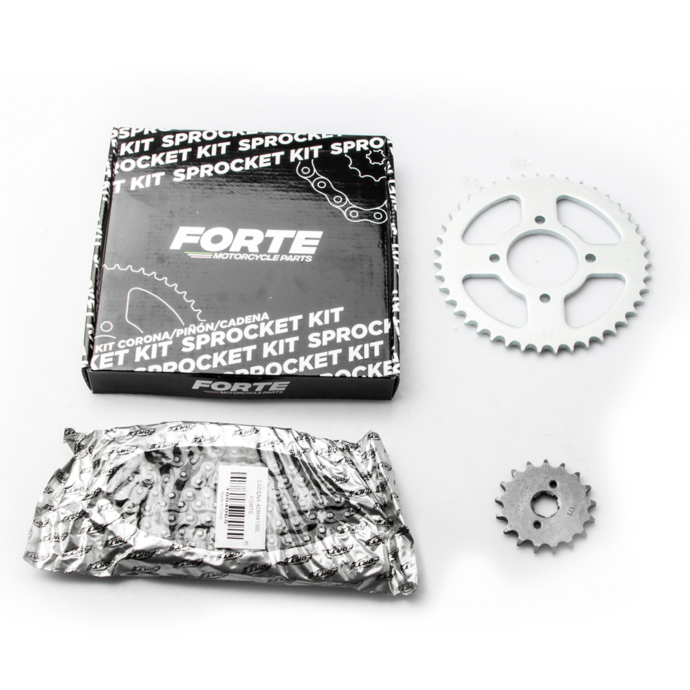 KIT FORTE MOTOMEL SKUA 43T/17T/CADENA 428H