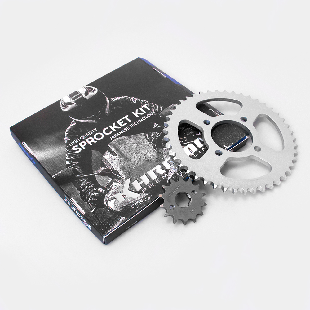 KIT KHROMO CORONA/PIÑON MOTOMEL SKUA 150 46T/17T ACERO 1045