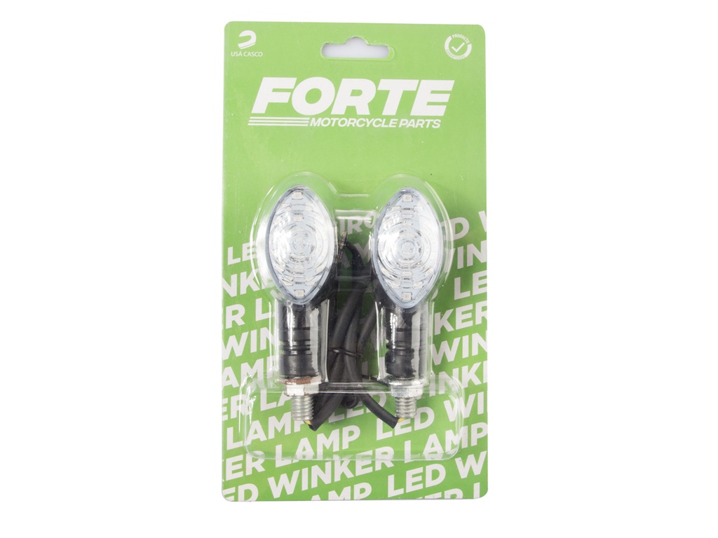 FAROS DE GIRO LED 12V SIMIL CARBONO PAR FORTE