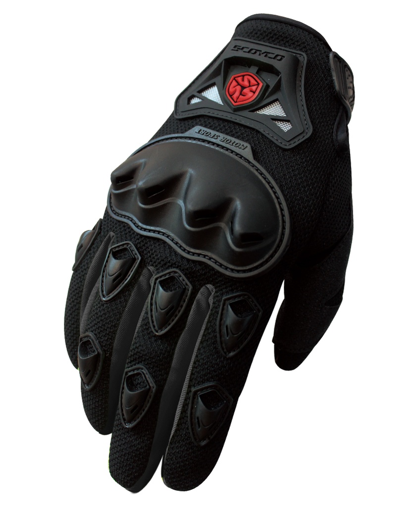 GUANTES CON PROTECTORES TALLE M NEGROS