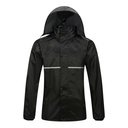 TRAJE DE LLUVIA C/CAPUCHA BANDA REFLECTIVA C/BOLSO TALLE XL