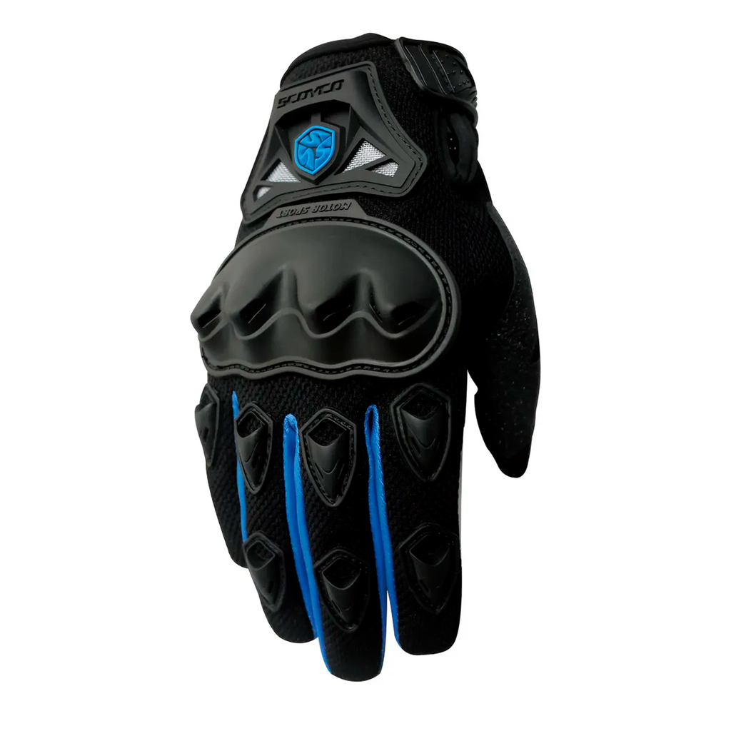GUANTES C/PROTECTORES MC29 AZUL SCOYCO TALLE M