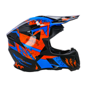 CASCO VIRTUE CROSS CON GRAFITI NARANJA Y CELESTE XL
