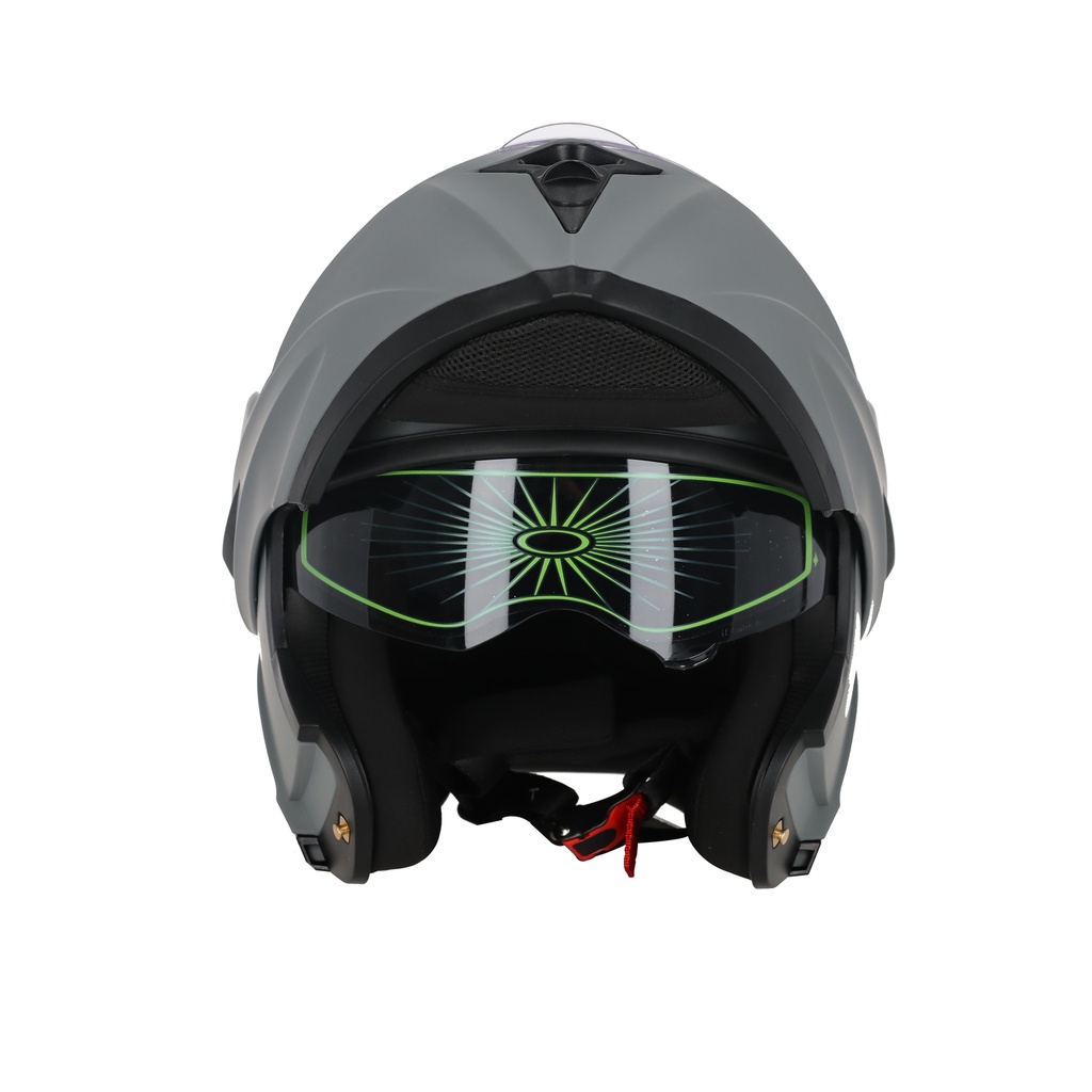 CASCO REBATIBLE VIRTUE LISO GRIS XL